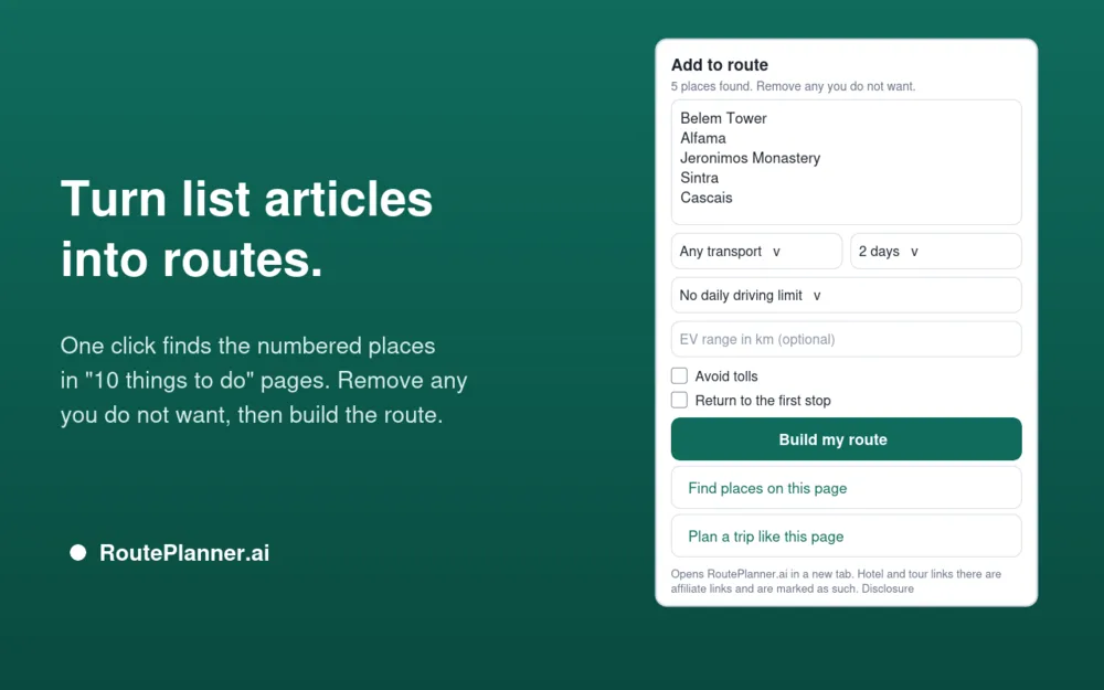 Finding the places in a list article